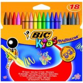 Bic BIC KIDS PLASTIDECOR vaškinės kreidelės, dėžutė, 18 vnt. - 829771