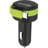 Car Charger 1x USB-A 2.4A black/ green