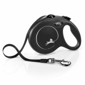 Flexi automatinis pavadėlis New Classic su juosta - L 5m juodas, iki 50kg