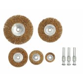 Vorel disc brushes mandrel wire crimped 5pcs. 06990