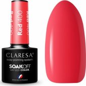 Claresa Soak Off UV/ LED raudonas hibridinis nagų lakas 400 5g