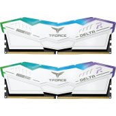 T-Force Delta RGB White 2x32GB DDR5 6000MHZ DIMM FF4D564G6000HC38ADC01