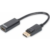 AV adapteris HDMI - Displayport FHD 60Hz 0.15, juodas