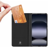 Skin Pro piniginės tipo dėklas Xiaomi Redmi Note 14 4G, juodas