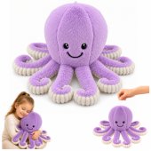 Pliušinis aštuonkojis, minkštas žaislas su elastingais čiuptuvais, violetinis, 50 cm