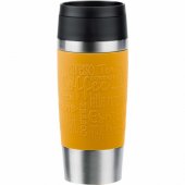 Emsa TRAVEL MUG Classic thermal mug (yellow/ stainless steel, 0.36 lite