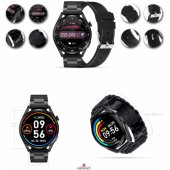 GW450-2 Black + Black Leather Strap