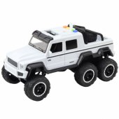 Off-road Car Friction Drive Lights Sounds Pearl White 6x6 1:16