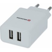 Smart Travel Charger 2x USB-A 2.1A 10.5W White
