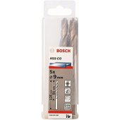 Bosch Metal twist drill HSS-Co, DIN 338, 9.0mm (5 pieces, working len