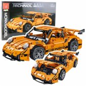 GT Racing automobilio konstravimo kaladėlės, oranžinė, 1:14, 1268 vnt.