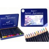 48 akvarelinių pieštukų rinkinys metalinėje dėžutėje