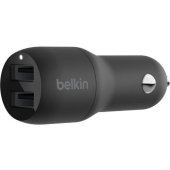 Dual USB-A Car Charger 12W x 2 Black