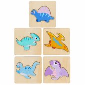 Wooden Puzzle Colored Puzzle 11 x 11cm Mix