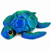3D jūros vėžlio figūrėlė, judantys pelekai ir galva, mėlynai žalia, 8 cm
