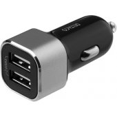 USB-CAR126 2x USB-A 2,4 A 17 W Black/ Silver