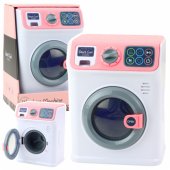 Children®s Washing Machine Rotating Drum Lights Sounds White Pink