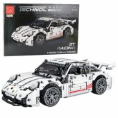 Konstruktorius GT lenktyninis automobilis, baltas, 1:14, 1268 vnt.