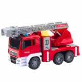Fire Truck with Boom Fire Department Drive Water Pouring Lights Sounds
