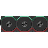 Uni Fan TL LCD 120 mm korpuso ventiliatorius, juodas, 3 vnt.