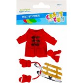 Craft with Fun OZDOBA BN FILC ZIMA SPRZYL 4SZT CF PBH 12/ 144