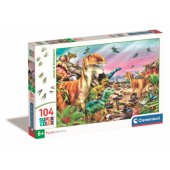 Puzzle 104 Super Color DINOSAUR LAND Clementoni 25768