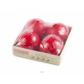 Candles Ball Red 4pcs 5.5x5.5x5.5cm
