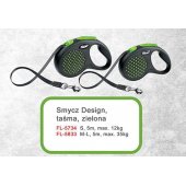 Flexi DESIGN M pavadėlis, 5 m, žalias