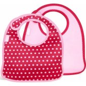 Built Śliniak Mess Mate Baby Pink Mini Dots 2 szt.