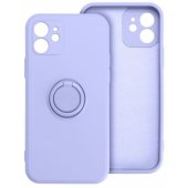 Silicone Ring Phone Case with Stand iPhone 17 Pro Purple