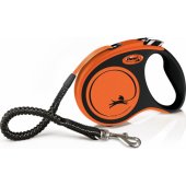 Flexi automatinis pavadėlis Xtreme L, juostinis, 5 m, oranžinis, iki 65 kg