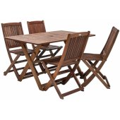 Modena Table and 4 Chairs Meranti