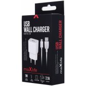 MXTC-01 1x USB 2.1A White + microUSB