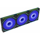 Uni Fan SL-INF FLEX ARGB atvirkštinis 120 mm korpuso ventiliatorius, juodas, 3 vnt.