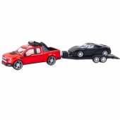 Set of Off-Road Car Red Tow Truck Black Sports Car 59cm