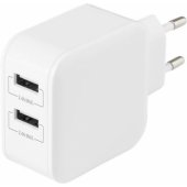 USB-AC175 2x USB-A 2,4 A, 12W+12W White