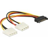 Kabelis SATA 15-pin Molex x2 0.2m