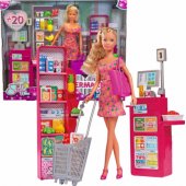 Simba Steffi Love Steffi lėlės su prekybos centru rinkinys, 20 daiktų