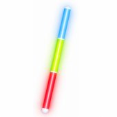Trijų spalvų fluorescencinė tamsoje šviečianti neoninė lazdelė 31.5 cm