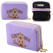 Two-compartment wallet with card compartments Capybara Purple 12.5 x 8