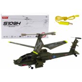 Apache karinis sraigtasparnis, nuotoliniu būdu valdomas RC Syma S109H, chaki