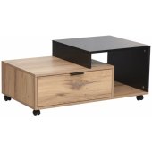 HANNES 90x50xA40cm Rustic / juodas melaminas