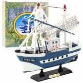 Collectible Model Ship Fishing Boat Flying Lady Blue 24x23cm
