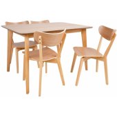 ROXBY Table and 4 Chairs oak