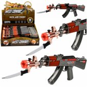 AK47 Rifle Battery Operated Weapon Prop Knife Smoke Effect Lights Soun