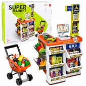 Large Supermarket Cash Register Trolley Scanner Accessories Lights Sou