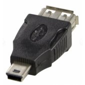 Adapter USB-A USB Mini-B Black