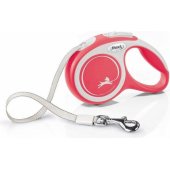 Flexi automatinis pavadėlis New Comfort XS, juosta, 3 m, raudonas