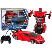 Car Robot 2in1 Remote Control R/ C Remote Controlled Red