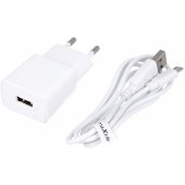 MXTC-01 1x USB 2.1A White + microUSB